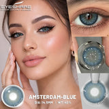 1 Pair Brown Contact Lenses for Eye Natural Beauty-health Colored Lenses Gray Pupils Cosmetics Blue Lenses Yearly Use