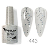 Nail Gel Polish 7.5ml HEMA/TPO FREE Red Sparkle Sequin Gel Nails Beautiful Semi Permanent Soak Off UV LED Gel Polish