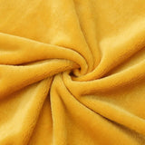 Flannel Fleece Blanket with Pompom Fringe Soft Microfiber Sofa Throw Fuzzy Plush Lightweight Gift Decorative Blanket Yellow Grey