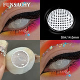 Cosplay White Contact Lenses for Eyes Anime Role Playing Lens Halloween Cosplay Black Contacts Yearly Cosmetics Pupils