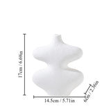 Ceramic Vase Abstract Geometric Crafts Floral Arrangement Accessories Flower Terrarium Pot Home Decoration