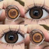 1 Pair New Natural Contact Lenses for Eyes Soft Brown Lenses Myopia Degree -0.00to-8.00 Beauty Pupil Makeup Free Shipping