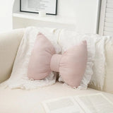 Simple Sofa Pillow Living Room Headboard Cushion Cute Bow Backrest Lace Edge Comfortable and Breathable Pillow Support Pillows