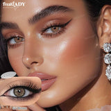 1 Pair Siri Series Colored Contact Lenses Natural Brown Pupils Eyes Contact lenses Green Soft Contacts 14.20mm