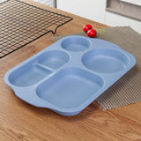 Plastic Student Dinner Plate Thickened Canteen Compartment Food Tray Anti-fall Multigrid Rice Pan Home Rectangle Kitchen Tools