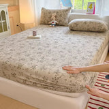 Spring/Summer 2025 Single Item Bed Hat Class A Cloud-sensing Cotton Double-layer Yarn Mattress Cover Printed Cartoon Bedspread