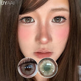 2pcs Colored Contact Lenses for Eyes Chelsea Gray Contact Lens Natural Brown Lenses Blue Eye Pupils Cosmetic Beauty Yearly