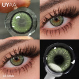 2pc Colored Contact Lenses Natural Eyes Brown Color Lens Real Iris Green Pupils Blue Eyes Lenses Cosmetic Lens Makeup Gray