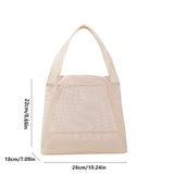 New Large Capacity Mesh Bag with handle Travel Toiltery Makeup Bag Portable Beach Bag Cosmetic Zipper Pouch