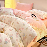 New 3D Carved Milk Fleece Single Duvet Cover Thicken The Warm Quilt Cover in Autumn and Winter Skin-friendly Bedding