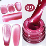 10ml Pink Gold Water Light Cat Magnetic Gel Polish HEMA TPO FREE Aurora Glitter Crystal Soak Off UV Varnish Manicure
