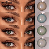 1Pair New Colored Contact Lenses Natural Brown Eye Lenses Blue Eye Lenses Fashion Beauty Contacts Gray SoftLens Yearly