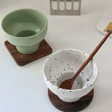 4 Inch Retro Ceramic Bowl Cute Rice Bowl  Noodles Container Cereal Soup Dessert Snack Bowl Kitchen Tableware Microwave Safe