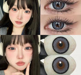  1 Pair Hot Selling Color Contact Lenses for Eyes With Diopters Prescription Fashion Gray Nature Colored Makeup Lens
