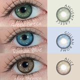 2PCS Contact Colored Lenses for Eyes Myopia Degree Green Brown Blue Colored lenses with Prescription High Quality