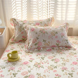 100% Cotton 2pcs Flower Prints Ruffles Pillowcases 48x74cm Sizes Cushion Cover for Bed Floral Style Adults Kids Pillowslip 베개커버