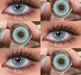 1 Pair Color Contact Lenses for Eyes Graduated Blue Fashion Optical Lenses Green Pupils Gray Natural Eye Contacts