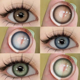  1 Pair Colored Contact Lenses for Eyes Doll Eye Cosmetics Blue Contact Lenses Fashion Lens Eye Makeup Yearly Use