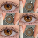 2PCS Natural Brown Lenses Eye Contact with Prescription Beauty Pupils Makeup Korean Contact Lens Fast Shipping