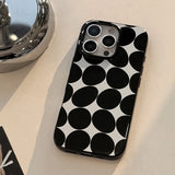 Luxury Personality Circle Soft Phone Case For iPhone 16 15 14 13 12 mini 11 Pro Max XS XR X 7 8 Plus Shockproof Protective Cover