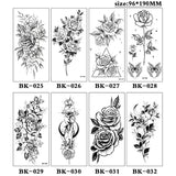 Tattoos Sticker Waterproof Temporary Sketch Flower Simple Flower Sternum Stick Temporary Tattoo Stick Women