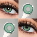 1 Pair Myopia Grey Color Contact Lenses for Eyes Fashion Prescription Lenses Green Iris Beauty Pupils Soft Circular Lens