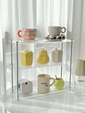Acrylic Rack Multi-layer Bathroom Desktop Perfume Storage Rack Water Cup Cosmetics Display Rack 3 Layer Table Organizer Shelf