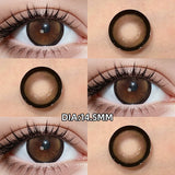 Natural Color Big Diameter Colored Contacts 2pcs High Moisture Half Yearly Lenses 0.00D No Power