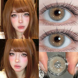 2PCS Korea New Colored Contact Lenses Soft Makeup Products Enlarge Eyes Green Grey Series Soft Lens Eye Fast Shipping