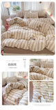Knitted Class A Bedding Set Floral Style Bed Linen Set Soft Double Yarn Four-Piece Set Quilt Cover Set Bed Sheets Gift for Home
