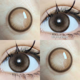 2pcs Natural Green Contact Lenses fo Eyes Beauty Color Pupils Makeup Color Eye Lenses Big Diameter Myopia Lenses