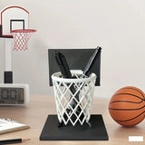 Creative Basketball Hoop Pen Holder Stationery Organizer Pencil Stand Makeup Brush Storage Box Desk Decor School Office Supplies