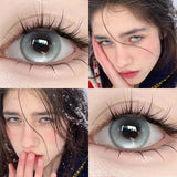 Blue Contact Lenses 1 Pair Daily Wear Prescription Myopia Lenses For Big Eyes Kawaii Anime Eye Effect Natural Lenses