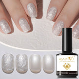 10ml Pearl Gel Nail Polish Soak Off UV LED White Glitter Nail Gel Polish Semi-Permanent Thread Effect Nail Art DlY