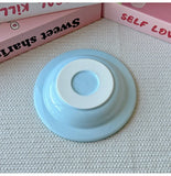 6.2 Inch Ceramic Plate Round Korean Style Ins Household Food Container Fruit Salad Dessert Breakfast Plates Kitchen Dishes Gifts