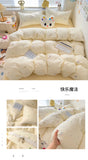 Class A Double Yarn Bedding Set Quilt Comforter Duvet Cover Set Printed Cotton Bedspread Skin Friendly Breathable Four-Piece Set