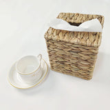 Boho Home Decoration, Rattan Tissue Box Cover Decorative Woven Square Tissue Box Wicker Tissues Storage Box Handkerchief Box
