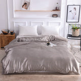 Bed Linen Silky Duvet Cover220x240 Stripe Queen Size 1PCS Quilt Cover Bedding covers Fashion Home Textile Nordic sling