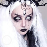 Eye Eyes Color Contacts Colored Contact Lenses Lens Pupil Enlarging Cosplay Anime Black White Blind 2Pcs 1 Year Yearly