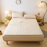 1pc Quilted Thick Mattresses Toppers Waterproof Mattress Pad Cover All-Season Elastic Corner Straps Fits Up To 30cm Bed