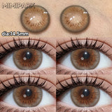 Big Diameter Natural Style Colored Contacts 2pcs Multi-Tone Y2K Lenses for Wedding Party Gift 0.00D No Power