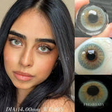 1 Pair Breeze & Chagall Series Colored Contact Lenses Natural Brown Pupils Eyes Contact lenses Gray Soft Contacts 14.20mm