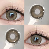 2PCS Myopia Eye Brown Lenses Contact Lenses for Eye Natural Brown Pupils Beauty Cosmetic Contacts Color Lenses Yearly