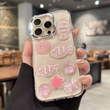 Cute Star Fish Pearl Bow Clear Phone Case For iPhone 16 15 13 14 12 11 Pro Max INS Summer Sea Soft Silicone Glitter Back Cover