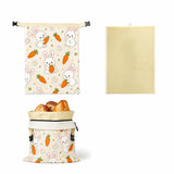 Reusable Beeswax Bread Bags Lock Closure Large Capacity Sourdough Bread Bags Freshness Preservation Beeswax Coated