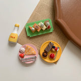 Food Fridge Magnet Hand-painted Afternoon Tea Dessert Cake 3D Fridge Magnets Souvenirs Refrigerator Magnetic Stickers Gift