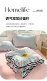 Korean StyleFloral Printed Summer Quilt Soft Skin-friendly Comforter Adults Single Double Washable Summer Lightweight Quilt 1PC