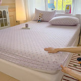 Spring/Summer 2025 Single Item Bed Hat Class A Cloud-sensing Cotton Double-layer Yarn Mattress Cover Printed Cartoon Bedspread