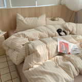 100% cotton Soft Bedding Set Stripe Printing Duvet Cover with Pillow Case Bedclothes Bedspread Pillowcases Comforter Sets