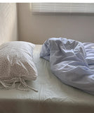 Star Blue Ice een Cotton Striped Bedding Set with Pillowcases Duvet Cover And eet Simple Tied Design for Teen Girls